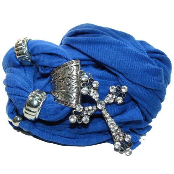 Cross Pendant Necklace Scarf for Women - Picture 5 of 6